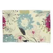 Housse D'oreillers Pastel Tones Retro Floral Design (devant)