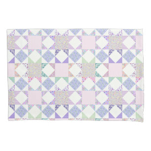 Housse D'oreillers Pastel Traditionnel Star Patchwork Quilt Retro