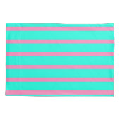 Housse D'oreillers Pastel Turquoise Bleu Vert Et Rose (Dos)