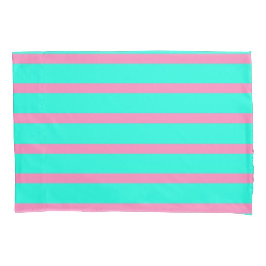 Housse D'oreillers Pastel Turquoise Bleu Vert Et Rose (devant)
