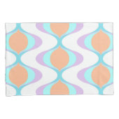 Housse D'oreillers Pastel Violet Orange Aqua Blue Ogee White Waves (devant-Droit)
