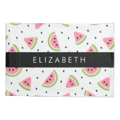 Housse D'oreillers Pastèque Rose, Pâtes De Pâques, Votre Nom (Dos)