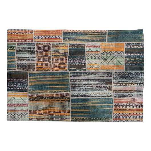 Housse D'oreillers Patchwork collage mixage, surface composée motif i (Dos)