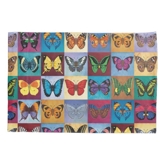 Housse D'oreillers Patchwork de papillon (Dos)