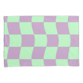 Housse D'oreillers Pâte violet vert Wavy Checkerboard Imprimer (devant-Droit)