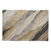 Housse D'oreillers Patinée bande noire et or (Dos)