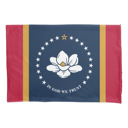 Housse D'oreillers Patriotic Single Pillowcase, flag of Mississipi (devant)