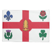 Housse D'oreillers Patriotic Single Pillowcase with flag of Montreal (Dos)