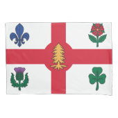 Housse D'oreillers Patriotic Single Pillowcase with flag of Montreal (devant)
