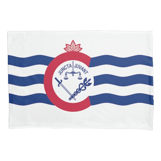 Housse D'oreillers Patriotique simple Pillowcase avec drapeau Cincinn (devant)