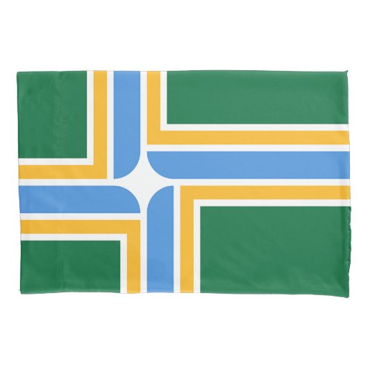 Housse D'oreillers Patriotique simple Pillowcase avec drapeau Portlan (devant)