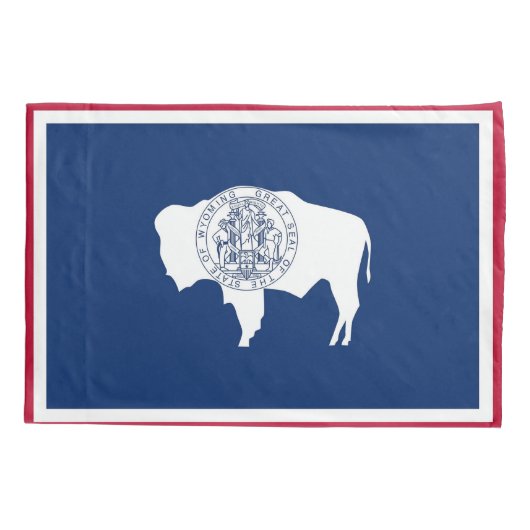 Housse D'oreillers Patriotique simple Pillowcase drapeau de Wyoming,  (Dos)