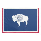 Housse D'oreillers Patriotique simple Pillowcase drapeau de Wyoming,  (devant)
