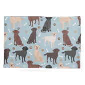 Housse D'oreillers Patrouilles et os du Labrador Retriever (Dos)