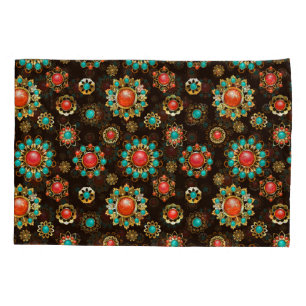 Housse D'oreillers Pattern de Ethnic Brooches Seamless