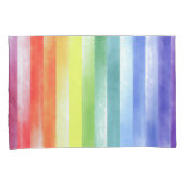 Housse D'oreillers Pattern de Vertical Rainbow | (devant-Droit)