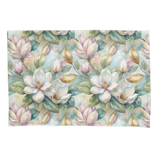 Housse D'oreillers Pattern Elegant Magnolia Flowers (devant-gauche)