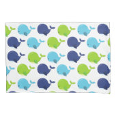 Housse D'oreillers Pattern of Whales, Cute Whales, Sea Animals (devant)