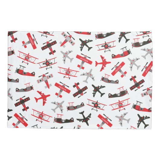Housse D'oreillers Pattern Red and Black WWII (Dos)