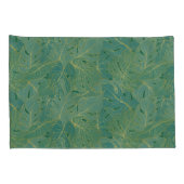 Housse D'oreillers Paume vert et or feuille motif (Dos-Droit)
