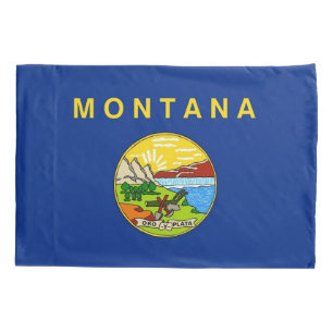 Housse D'oreillers Pavillon Patriotique Simple Pillowcase du Montana