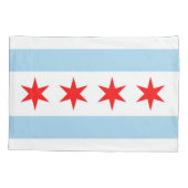 Housse D'oreillers Pavillon Patriotique Single Pillowcase de Chicago, (Dos)