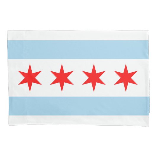 Housse D'oreillers Pavillon Patriotique Single Pillowcase de Chicago, (devant)