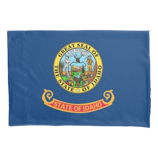 Housse D'oreillers Pavillon Patriotique Single Pillowcase de l'Idaho, (devant)