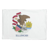 Housse D'oreillers Pavillon Patriotique Single Pillowcase de l'Illino (Dos)