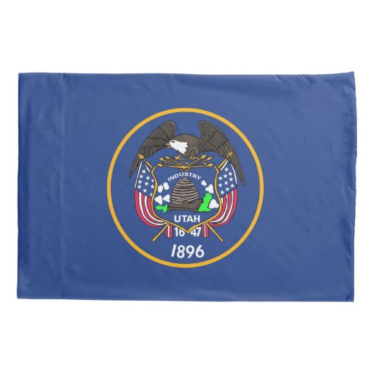 Housse D'oreillers Pavillon Patriotique Single Pillowcase de l'Utah (Dos)