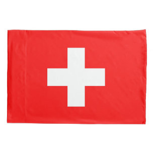 Housse D'oreillers Pavillon Patriotique Single Pillowcase de Suisse