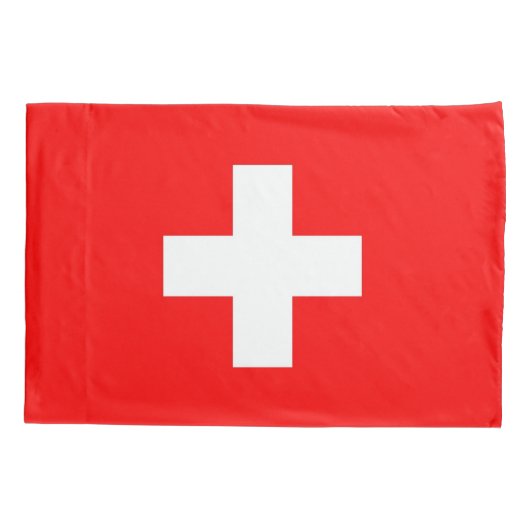 Housse D'oreillers Pavillon Patriotique Single Pillowcase de Suisse (Dos)