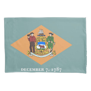 Housse D'oreillers Pavillon Patriotique Single Pillowcase du Delaware