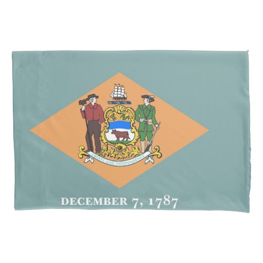 Housse D'oreillers Pavillon Patriotique Single Pillowcase du Delaware (devant)