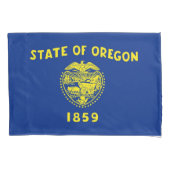 Housse D'oreillers Pavillon Patriotique Single Pillowcase Oregon, Éta (devant)