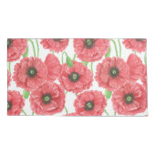 Housse D'oreillers Pavot aquarelle motif floral (Dos-gauche)