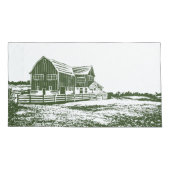 Housse D'oreillers Paysage rural maison de ferme de style coupe (Dos)