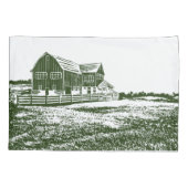 Housse D'oreillers Paysage rural maison de ferme de style coupe (Dos)