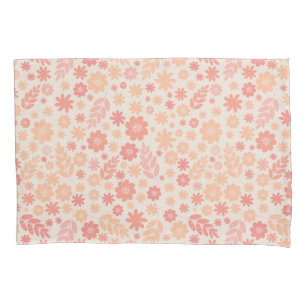 Housse D'oreillers Peach Airy Fleur sauvage Meadow Motif