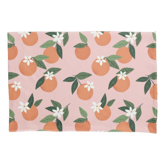 Housse D'oreillers Peach Orange Juice Motif (devant-gauche)