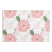 Housse D'oreillers Peach rose Aquarelle Peinture Rose Fille Design (Dos)
