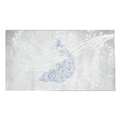 Housse D'oreillers Peacock bleu clair Pillowcases personnalisées (Dos-gauche)