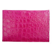 Housse D'oreillers Peau de crocodile rose, texture cuir (Dos)