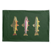 Housse D'oreillers Pêche à la truite grasse (Dos)