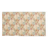 Housse D'oreillers Pêche, Rose, treillis floral bleu (Dos)