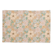 Housse D'oreillers Pêcher Orange rose gris floral (Dos)