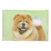 Housse D'oreillers Peinture Chow Chow - Joli art original chien (Dos)