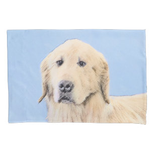 Housse D'oreillers Peinture de Golden Retriever - Art original de chi