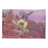 Housse D'oreillers Peinture de snowboarding (Dos)