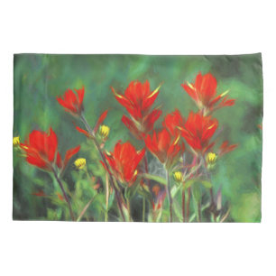 Housse D'oreillers Peinture indienne de pinceau - Art Fleur original